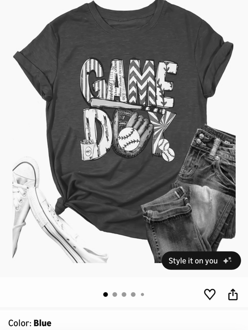 Amazon Blue 'Game Day' Graphic Tee